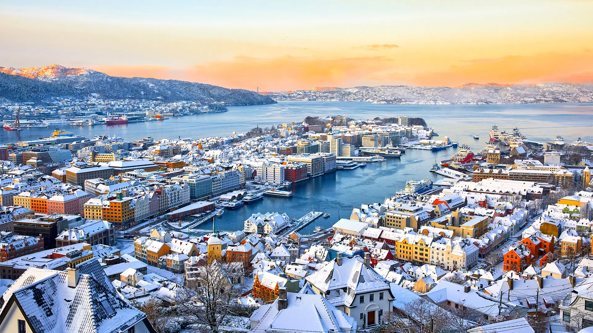 An Aerial View of Bergen, Norway