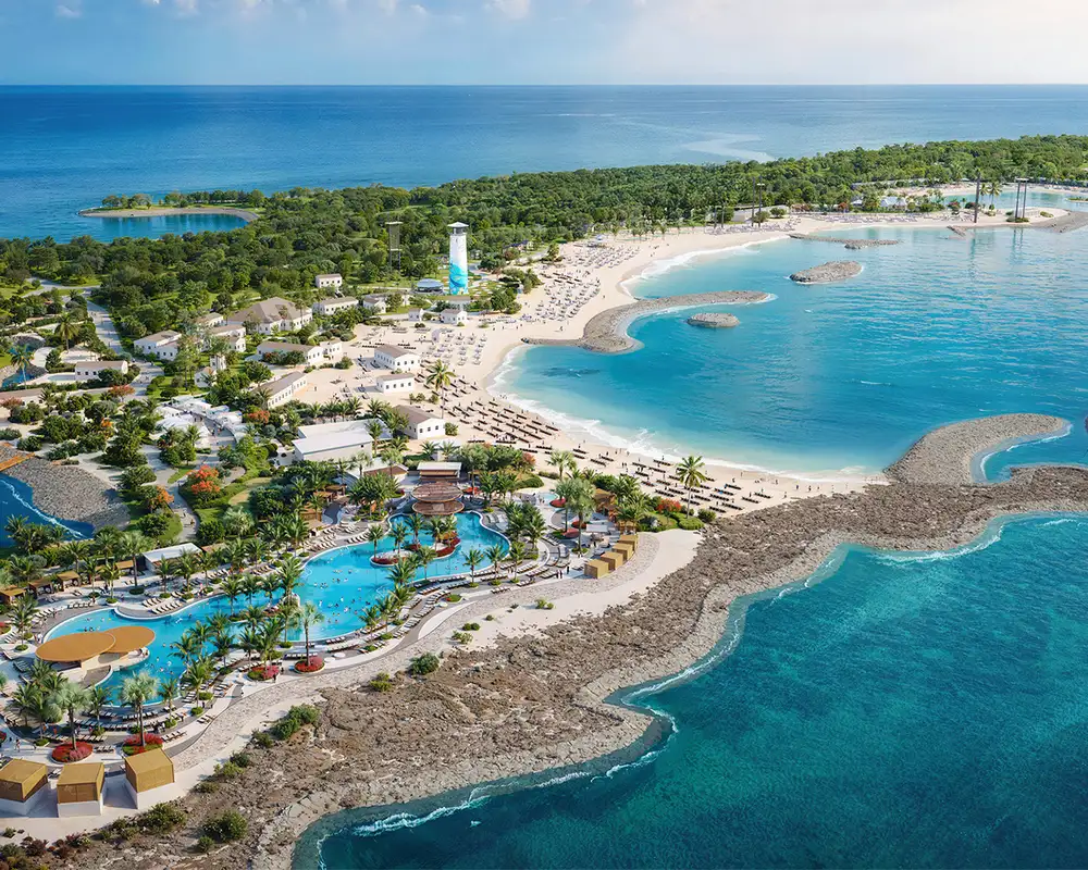 An Aerial View of Great Stirrup Cay, Norwegian Cruise Lines Private Island