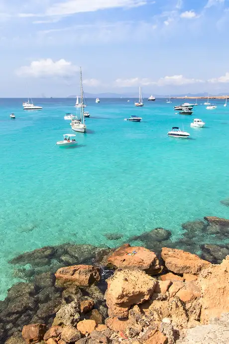 A view of the coast of Formentera