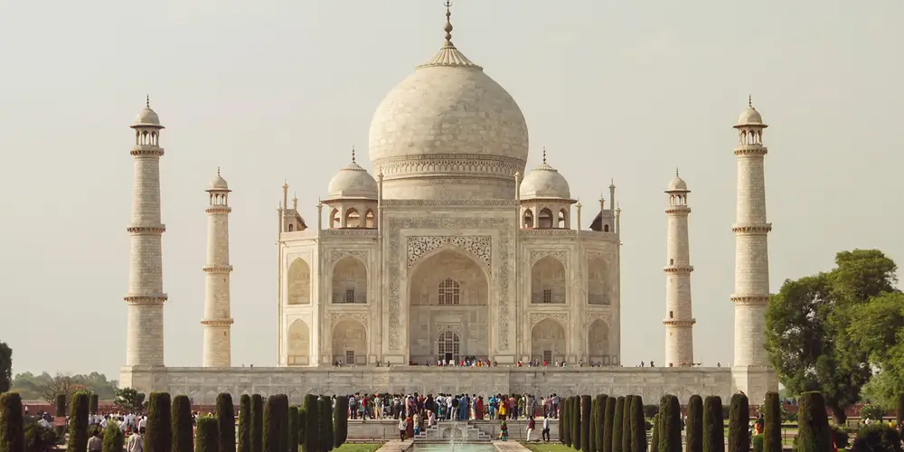 A View of the Taj Mahal in Agra, India