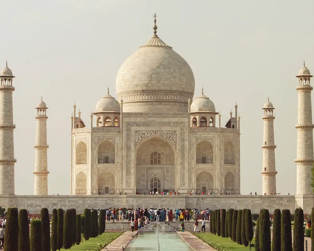 A View of the Taj Mahal in Agra, India