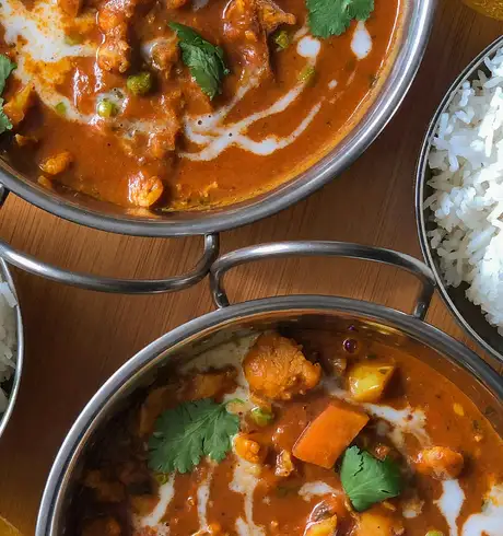 Bowls of Curry and Rice
