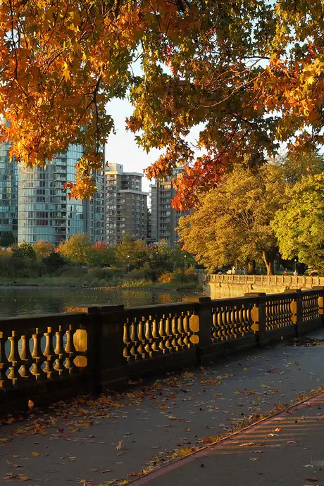 Stanley Park during autumn in Vancouver