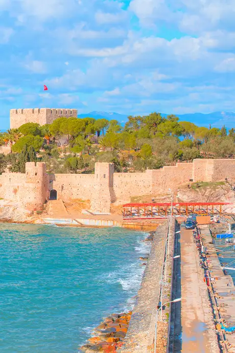 A View of The Pirates Castle in Kusadasi, Turkey
