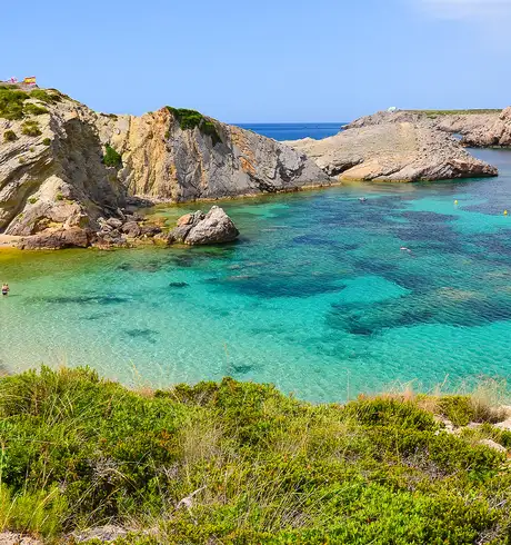 A View of Arenal d'en Castell beach in Menorca
