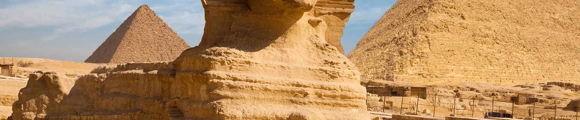 An Image of the Sphinx and a Pyramid in Egypt