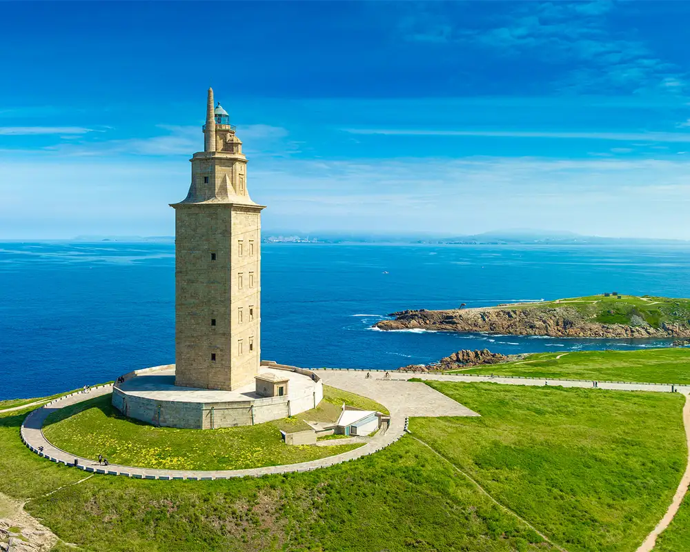A View of the Tower of Hercules in La Coruna, Spain