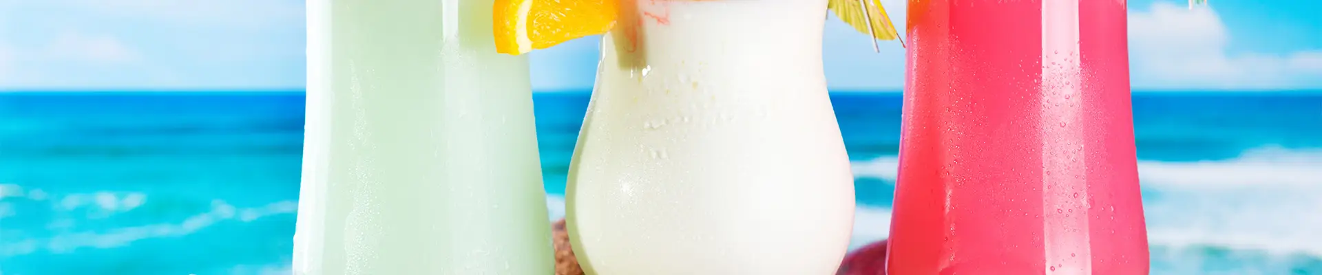 A range of colourful drinks