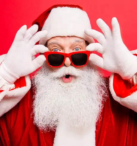 Santa with sunglasses