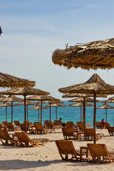 A View of a Beach on Yas Island in Abu Dhabi