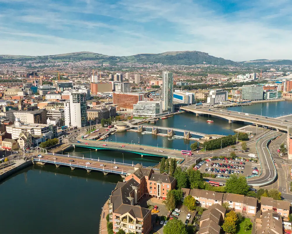 An Aerial View of Belfast, Ireland