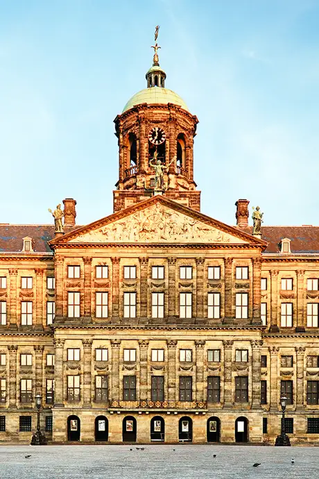 The Royal Palace in Amsterdam as seen from Dam Square