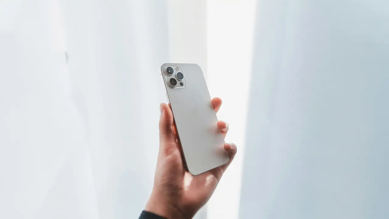 A person holding a smartphone