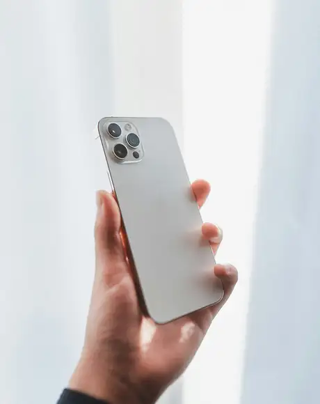 A person holding a smartphone