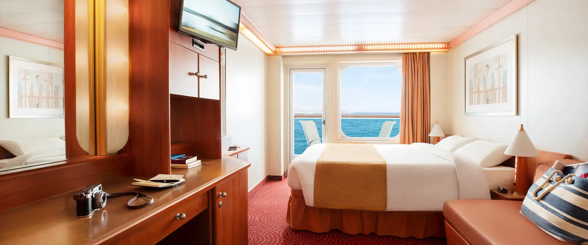 A Balcony Cabin aboard a Costa Ship