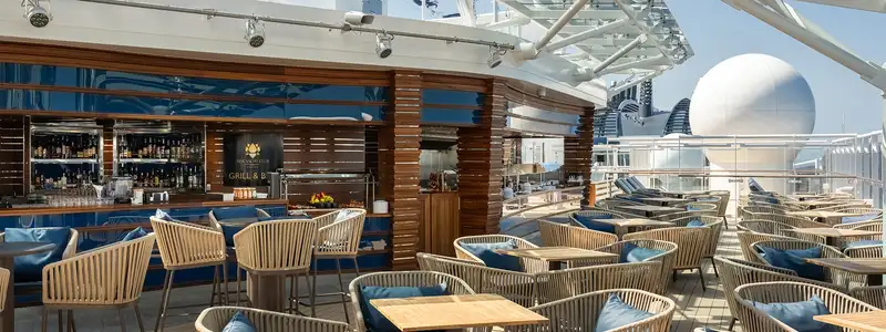 The MSC Yacht Club Gril and Bar on the MSC Euribia