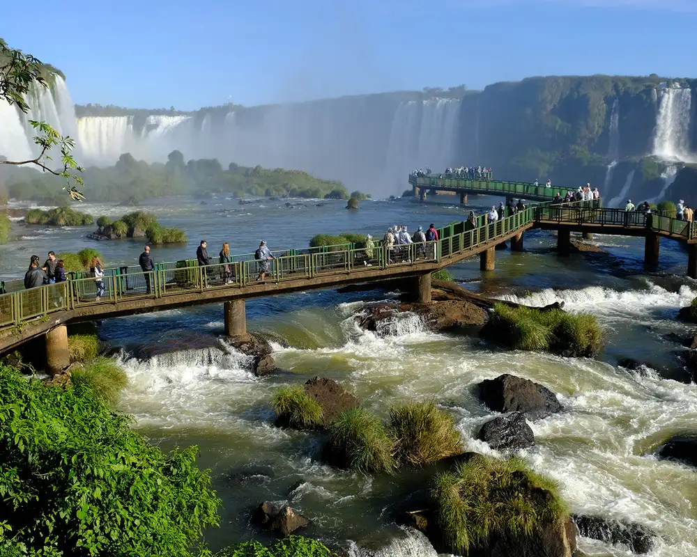 A View of Iguassu Falls in Brazil
