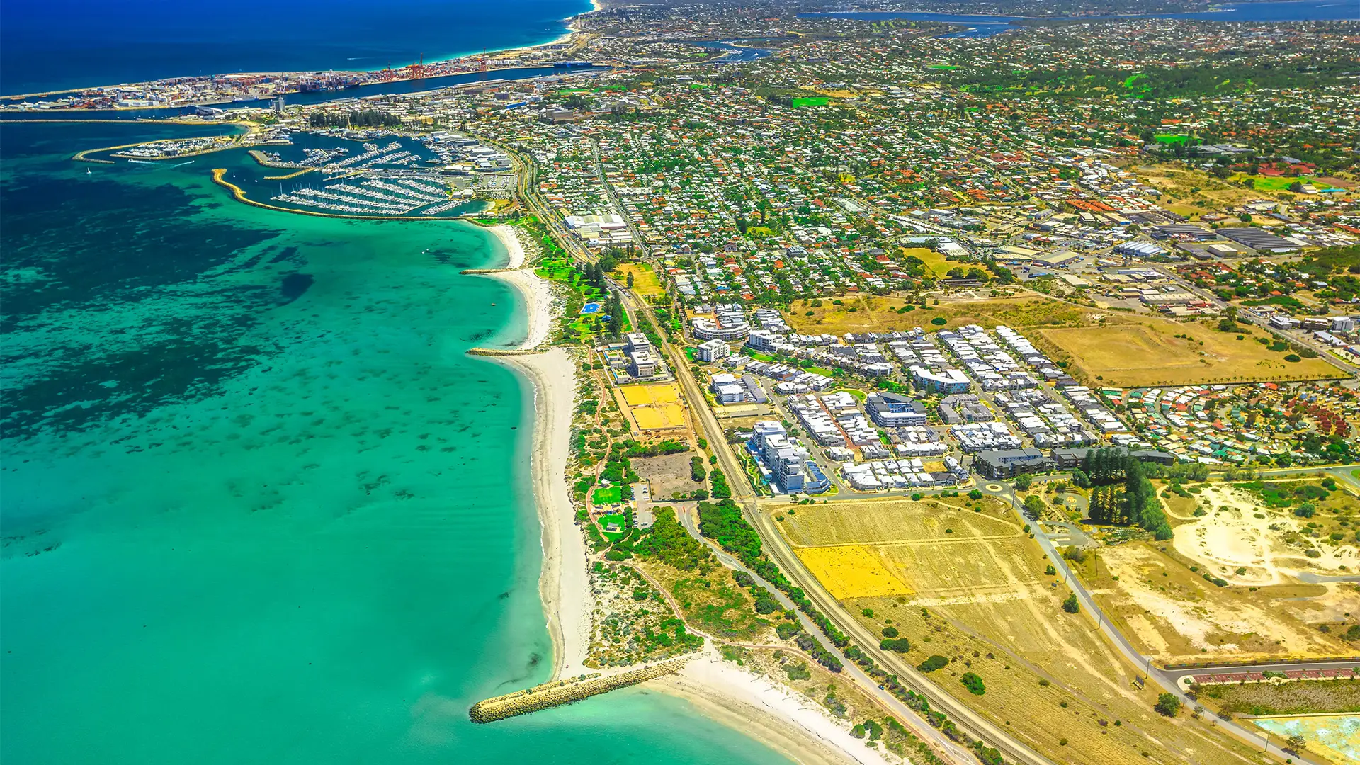An Aerial view of Fremantle