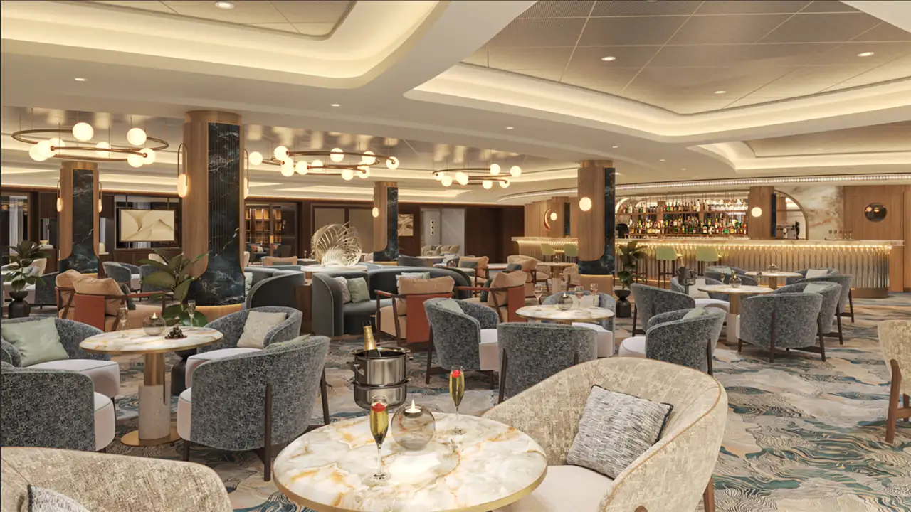 A View of the Opus Lounge aboard the Oceania Sonata