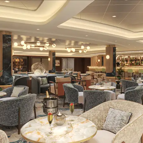 A View of the Opus Lounge aboard the Oceania Sonata