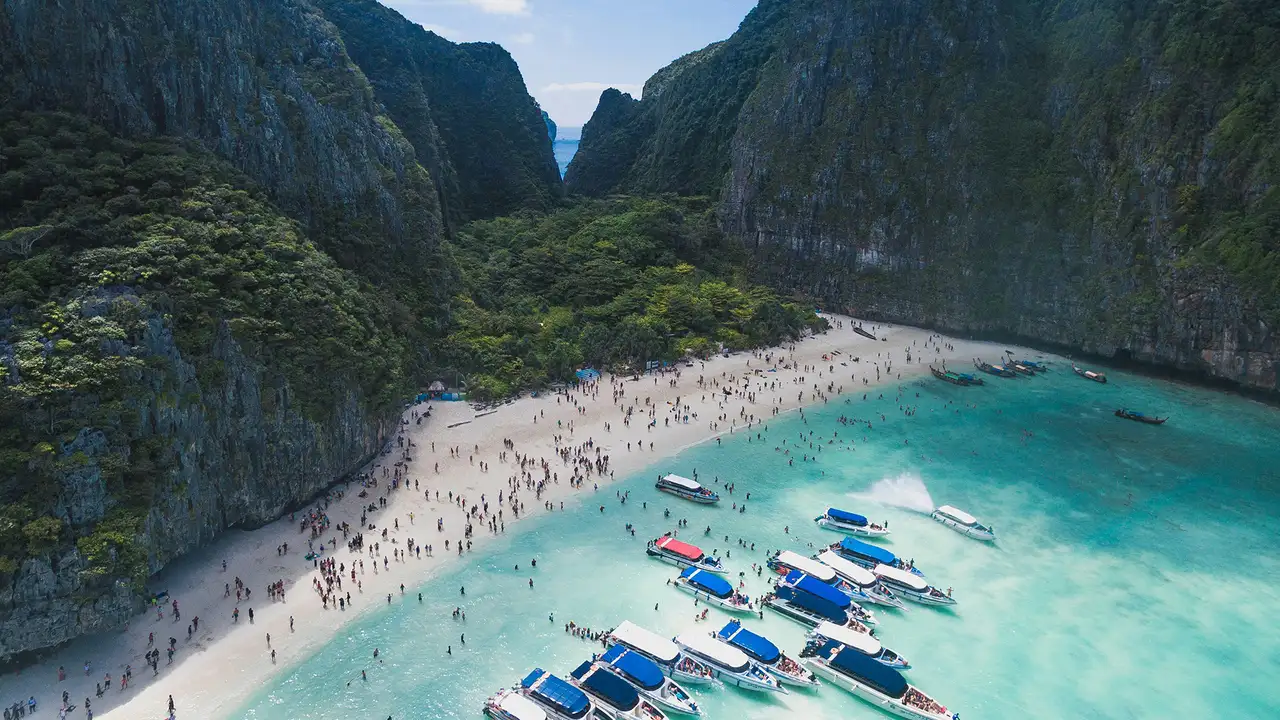 An Aerial image of a Beach in Mexico