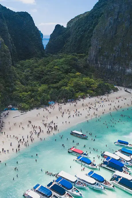 An Aerial image of a Beach in Mexico