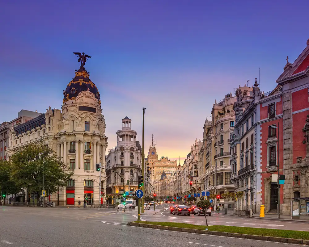 A View of Madrid's City Center