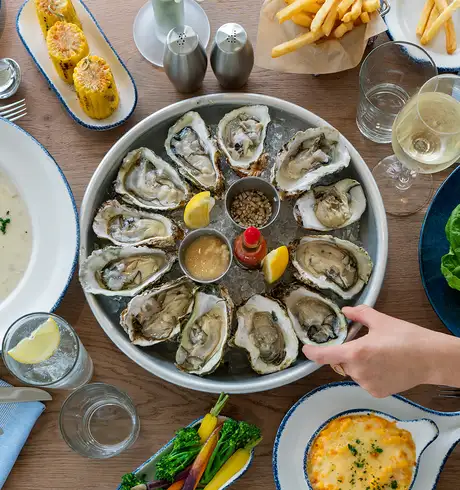 Seafood served at Hooked Seafood aboard a Royal Caribbean ship