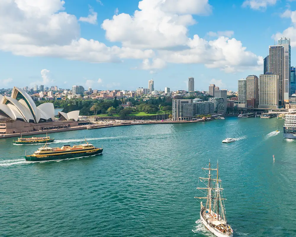 An Aerial image of Sydney Harbour
