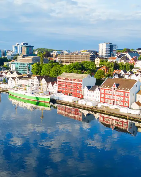 An Aerial image of the skyline of Stavenger, Norway