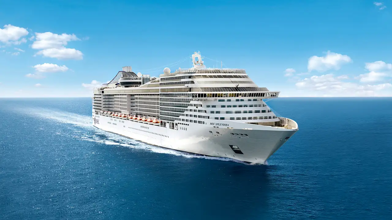 The MSC Splendida at sea