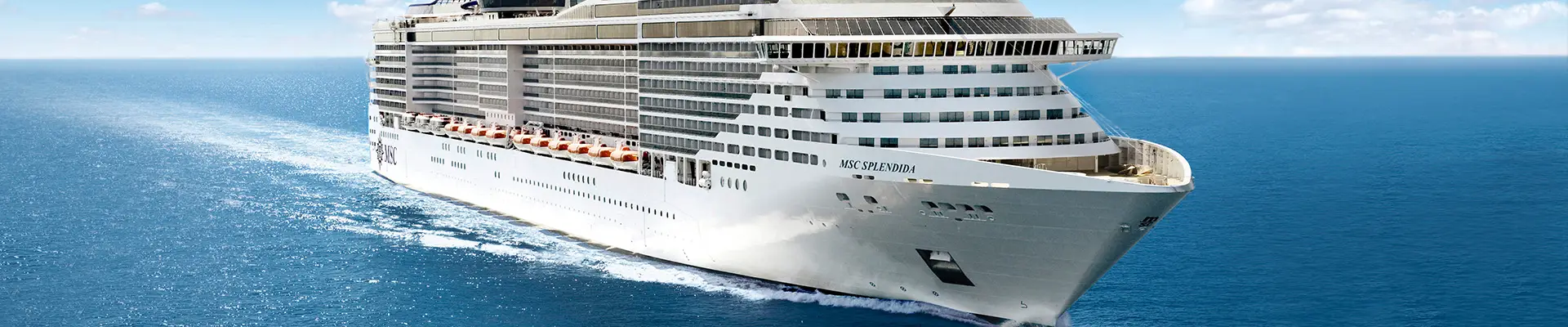 The MSC Splendida at sea