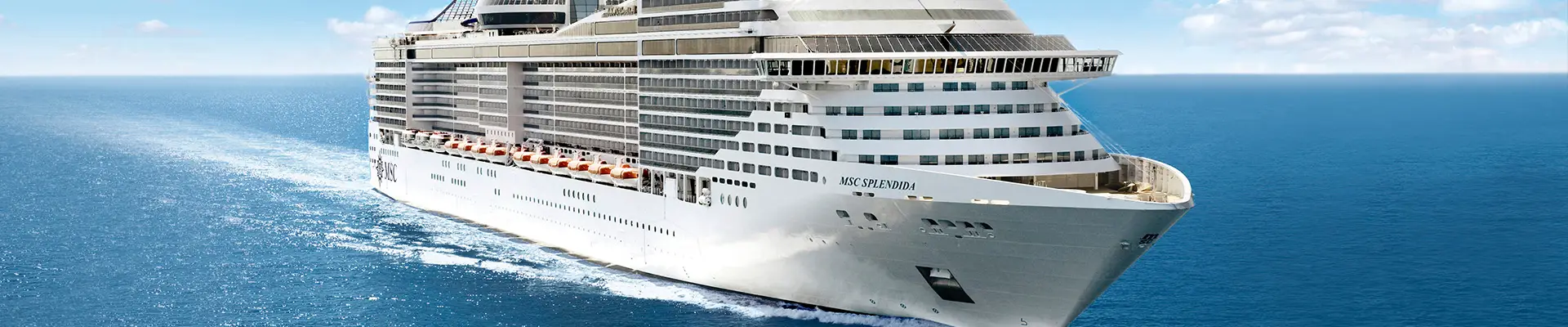 The MSC Splendida at sea
