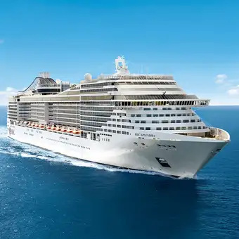 The MSC Splendida at sea