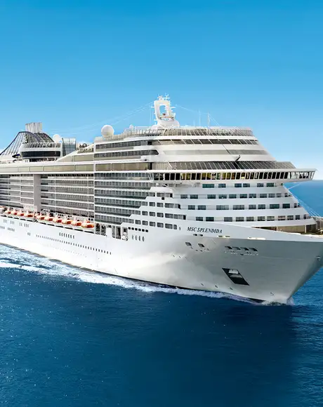 The MSC Splendida at sea