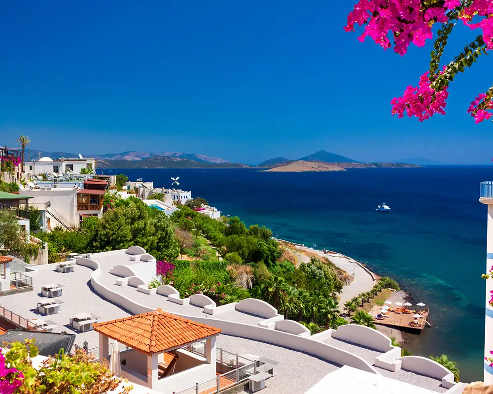 An Aerial view of Bodrum, Turkey