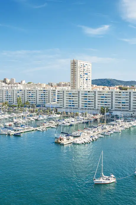 A view of the waterfront of Toulon