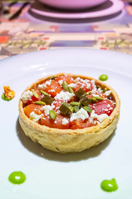 A dish served at Le Petit Chef on Celebrity Ships