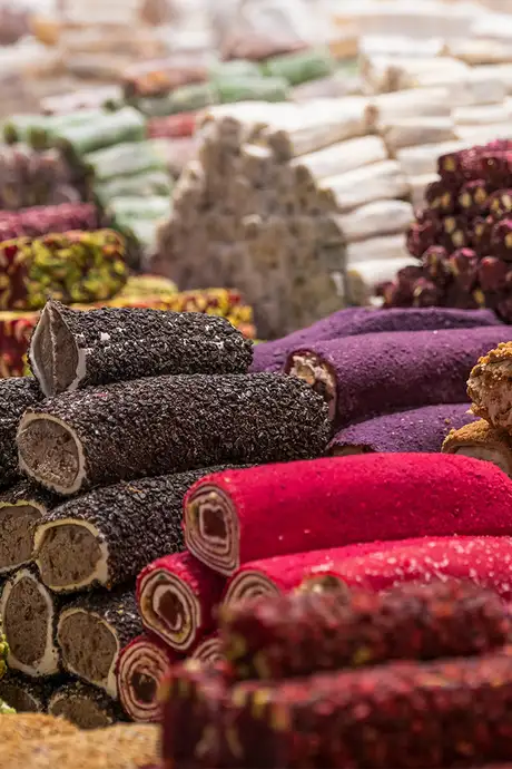A View of some products for sale in the Grand Bazzar in Istanbul, Turkey