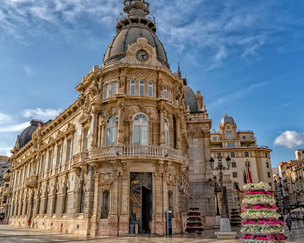 A View of Cartagena's City hall in Cartagena Spain