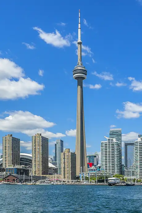 A View of the skyline of Toronto with the CN Tower Visible