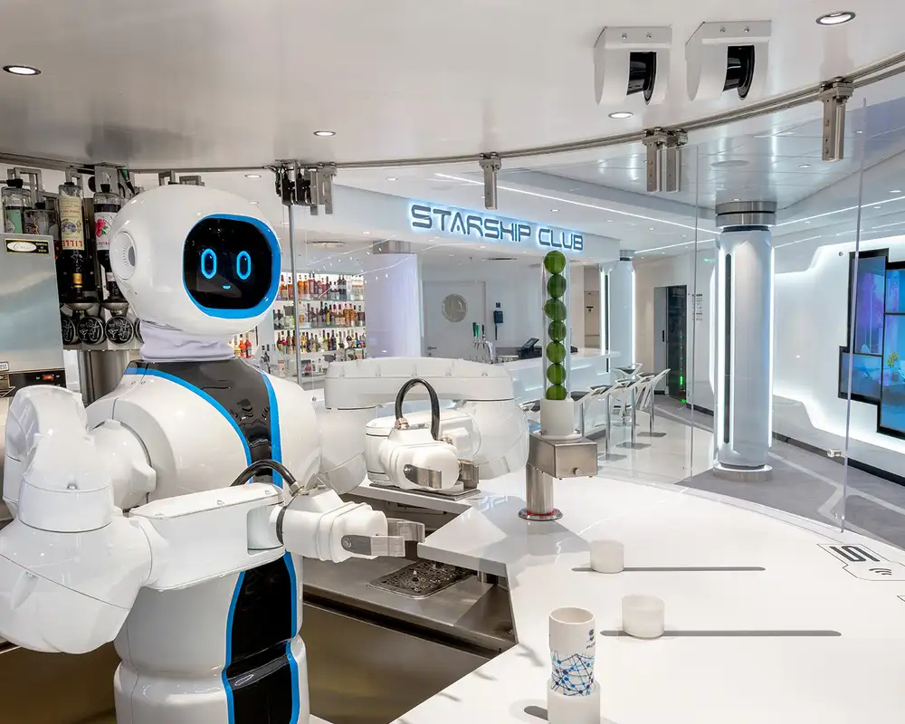 The Robotic Bartender in the Starship Club aboard MSC Virtuosa