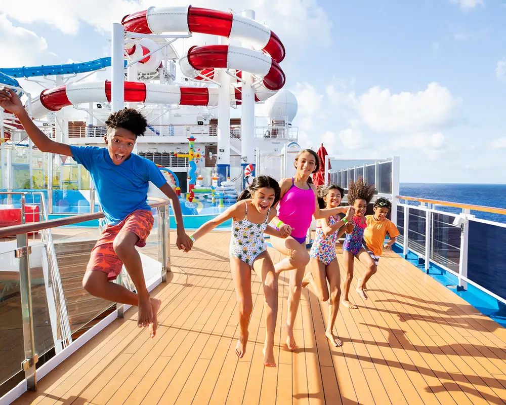 Children on a Carnival cruise