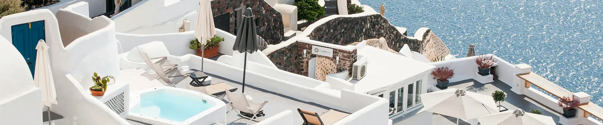 The Iconic white buildings of Santorini