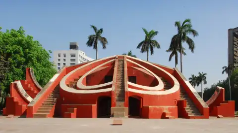 Astronomical instrument at Jantar Mantar observatory, Delhi, India