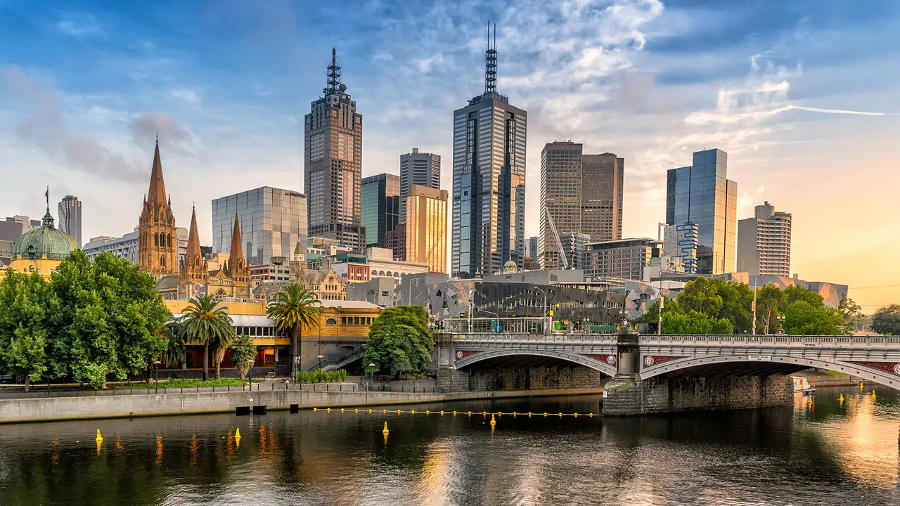 The skyline of Melbourne, Australia