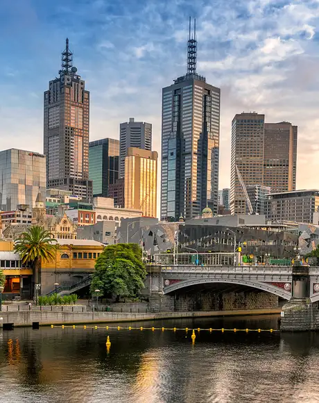 The skyline of Melbourne, Australia
