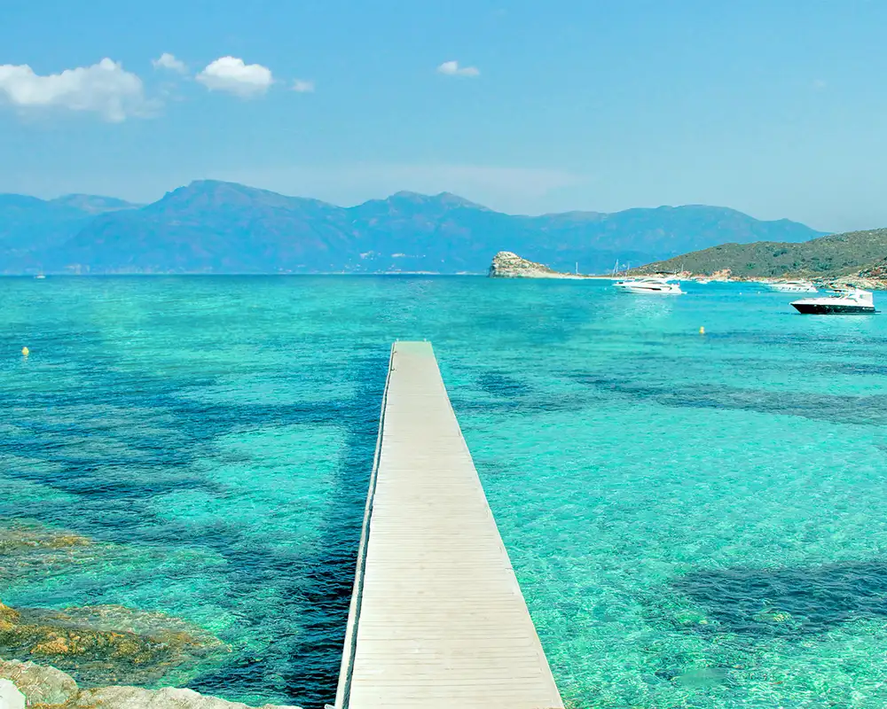 A view of crystal clear water in the Caribbean