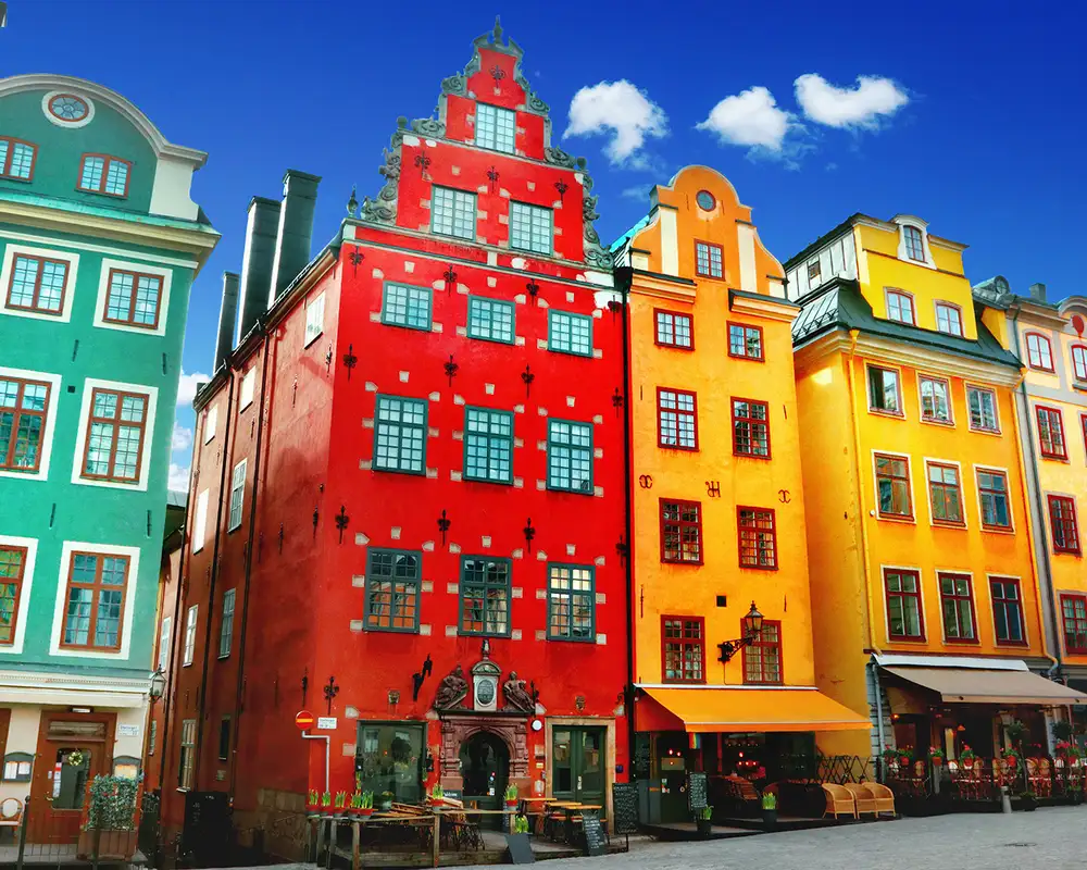 The Colourful buildings of Stockholm
