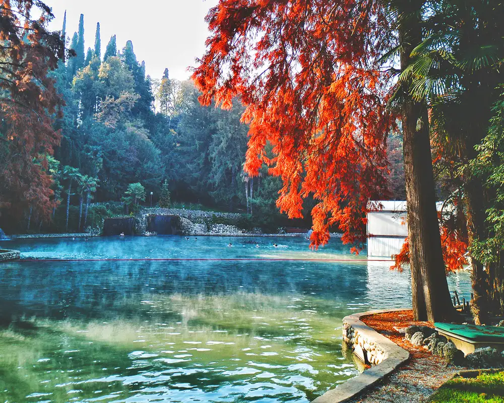 A hot spring with in the Thermal Park of Lake Garda